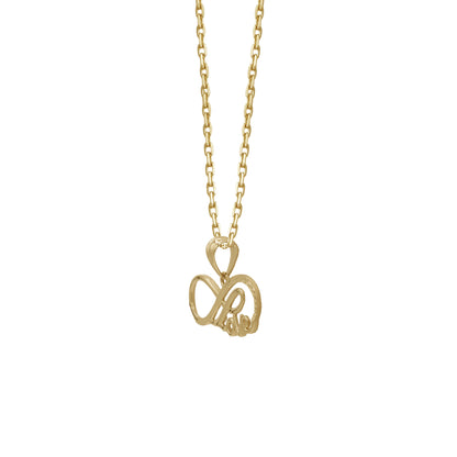 18k Yellow Gold Infinity Love Pendant Necklace | Jamal Al Muhra