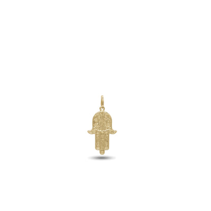 18k Yellow Gold Hamsa Hand Pendant | Jamal Al Muhra