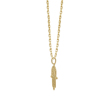 18k Yellow Gold Hamsa Hand Pendant | Jamal Al Muhra