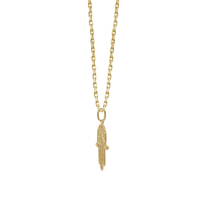 18k Yellow Gold Hamsa Hand Pendant Necklace | Jamal Al Muhra