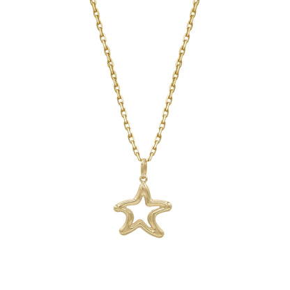 18k Yellow Gold Star Pendant Necklace | Jamal Al Muhra