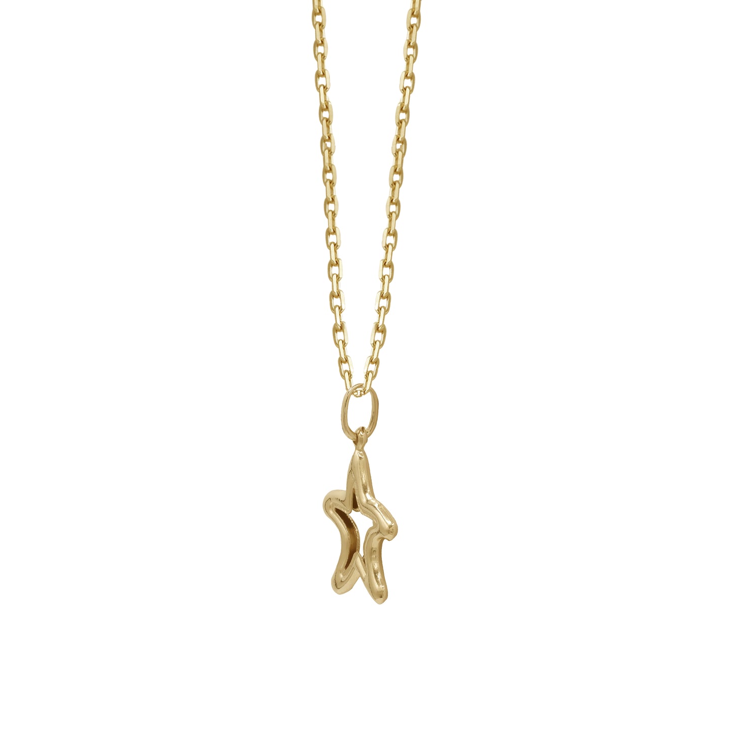 18k Yellow Gold Star Pendant Necklace | Jamal Al Muhra