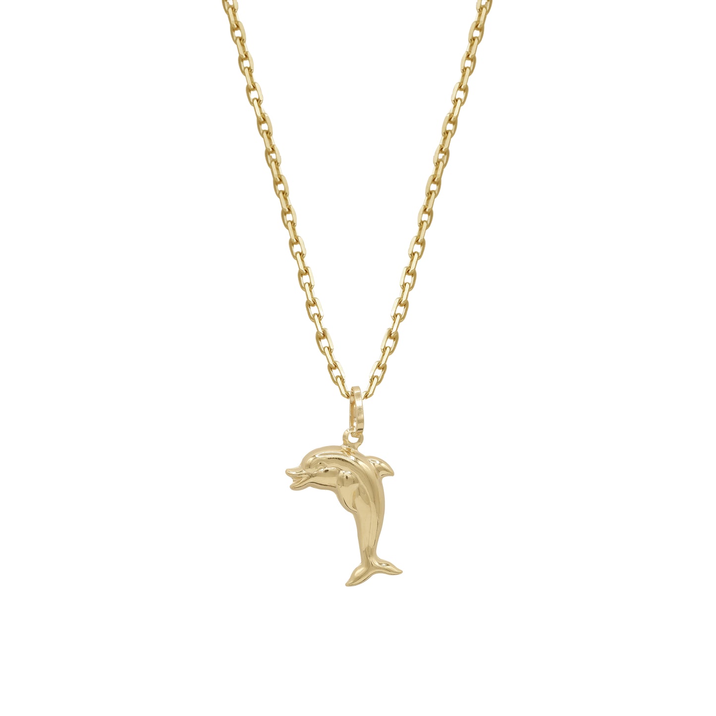 18k Yellow Gold Dolphin Pendant Necklace | Jamal Al Muhra