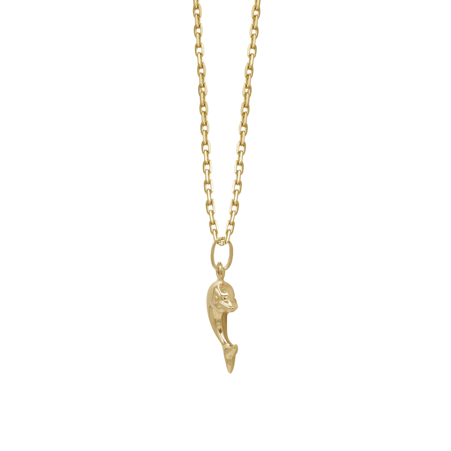18k Yellow Gold Dolphin Pendant Necklace | Jamal Al Muhra