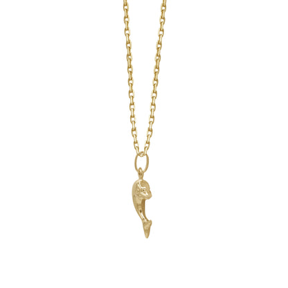 18k Yellow Gold Dolphin Pendant Necklace | Jamal Al Muhra