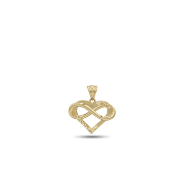 18k Yellow Gold Infinity Heart Pendant | Jamal Al Muhra