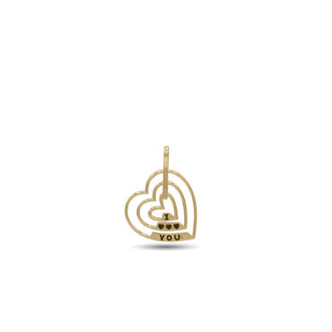 18k Gold Triple Heart “I Love You” Pendant | Romantic Gift | Jamal Al Muhra