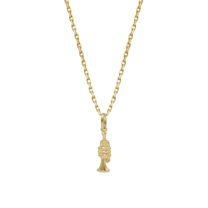 18k Gold Drum Pendant Necklace | Musical Jewelry | Jamal Al Muhra