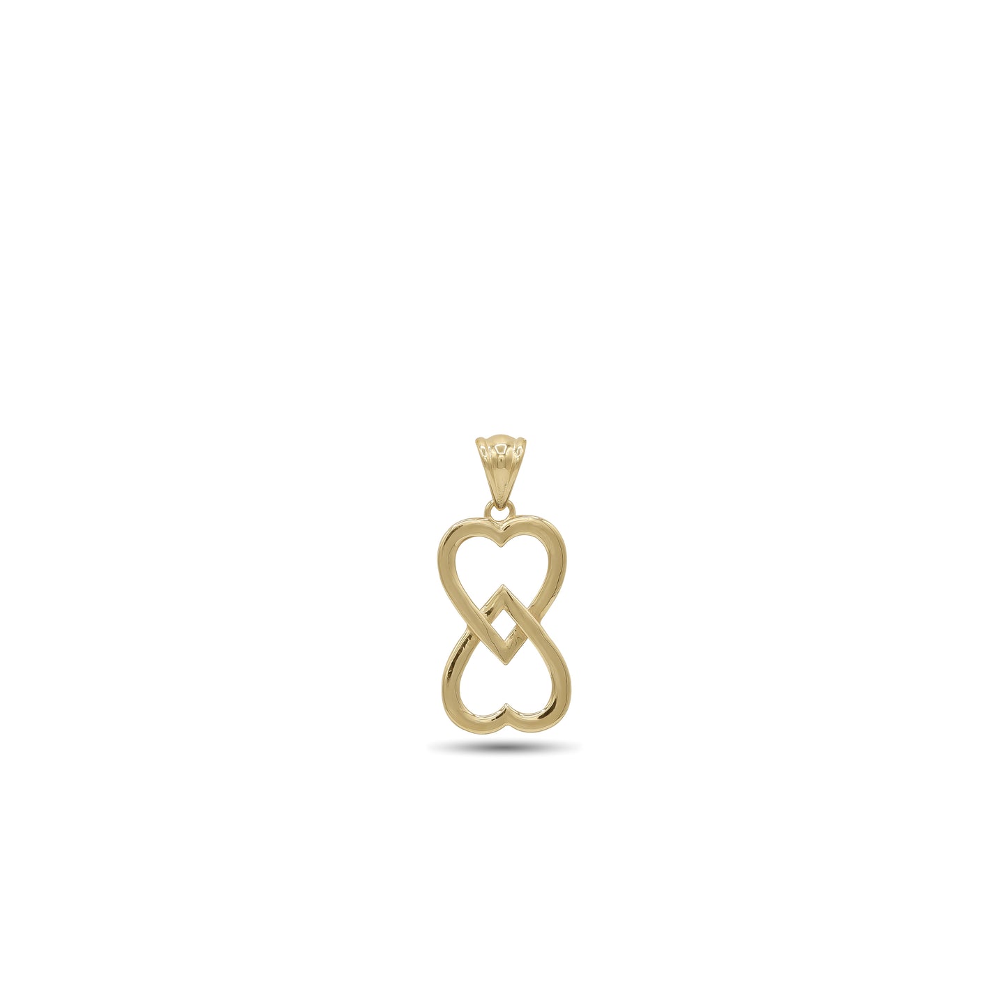 18k Gold Double Heart Infinity Pendant | Symbol of Endless Love | Jamal Al Muhra
