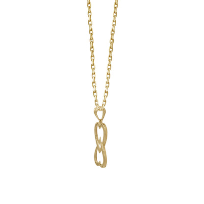18k Gold Double Heart Infinity Pendant Necklace | Symbol of Endless Love | Jamal Al Muhra