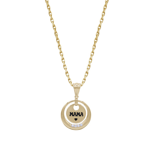 18k Gold “MAMA” Pendant Necklace | Special Gift for Mothers | Jamal Al Muhra