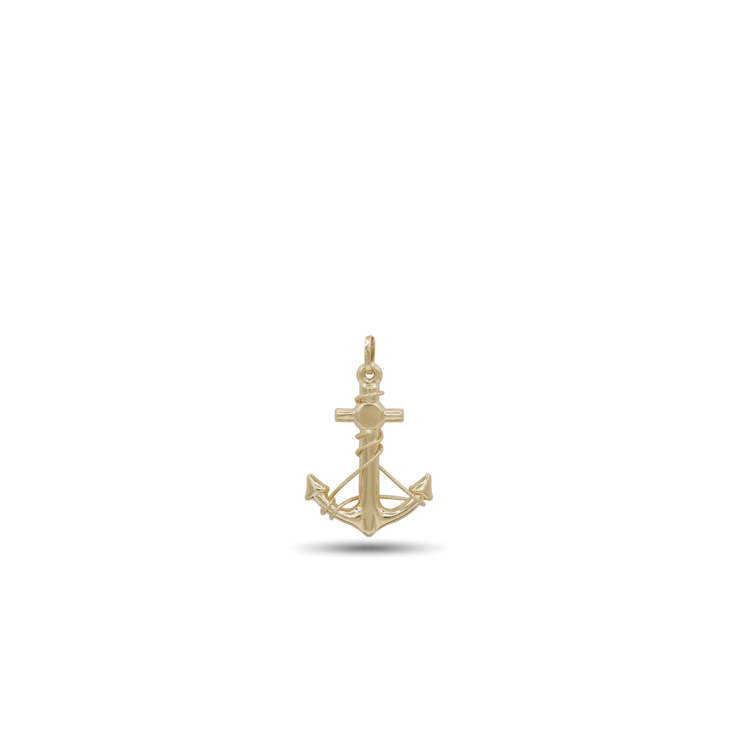 18k Gold Anchor Pendant | Nautical Design | High Polish Finish | Jamal Al Muhra