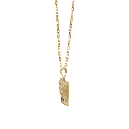 18k Gold Camera LOVE Pendant Necklace | Photography-Inspired Design | Jamal Al Muhra