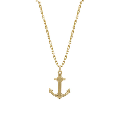 18k Gold Anchor Pendant Necklace | Nautical Symbol of Strength | Jamal Al Muhra