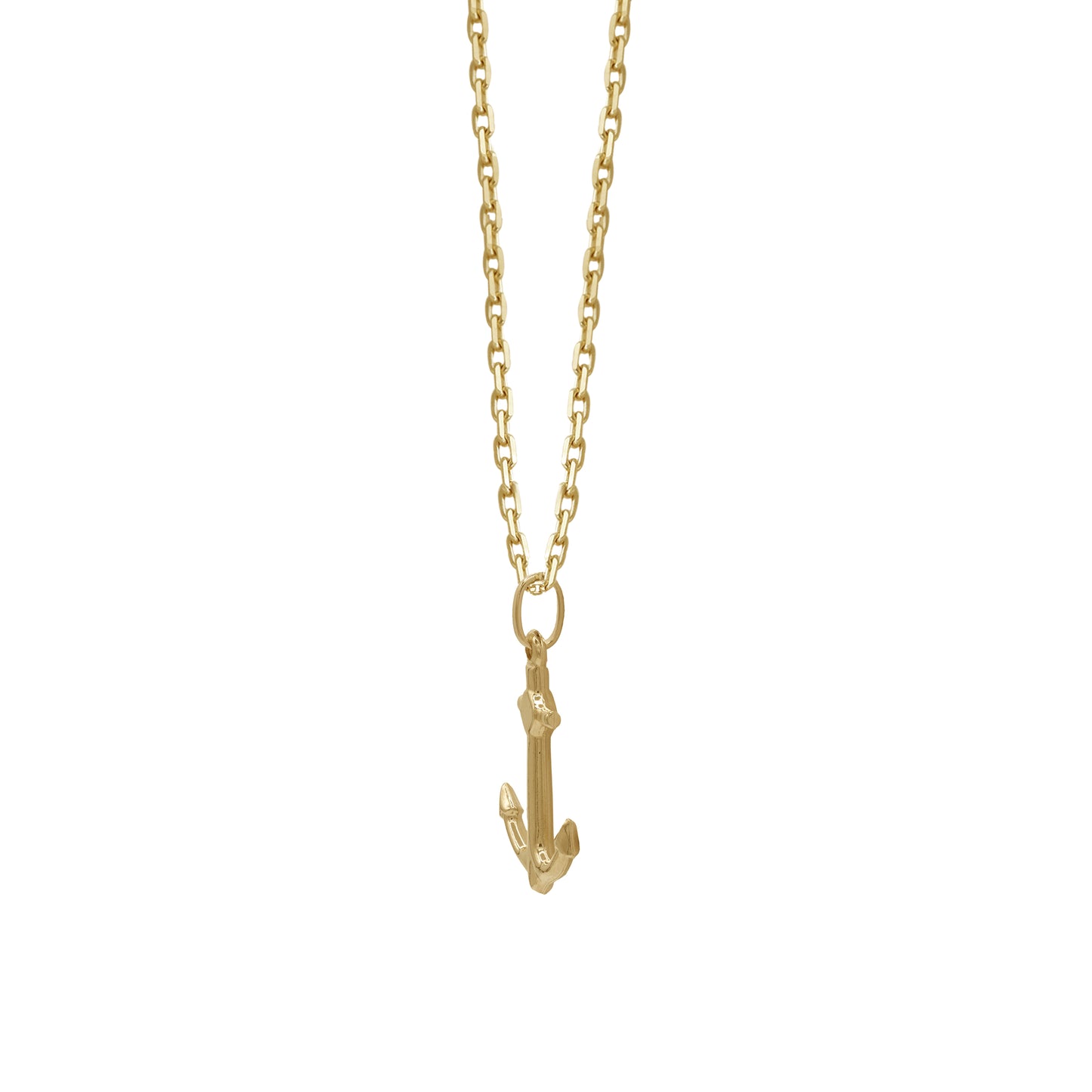 18k Gold Anchor Pendant Necklace | Nautical Symbol of Strength | Jamal Al Muhra