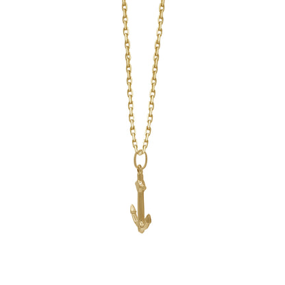 18k Gold Anchor Pendant Necklace | Nautical Symbol of Strength | Jamal Al Muhra