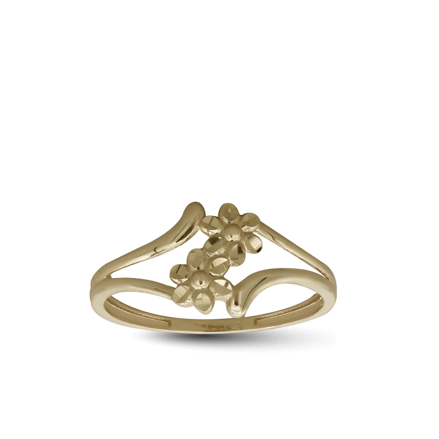 18k Yellow Gold Floral Open Ring | Jamal Al Muhra