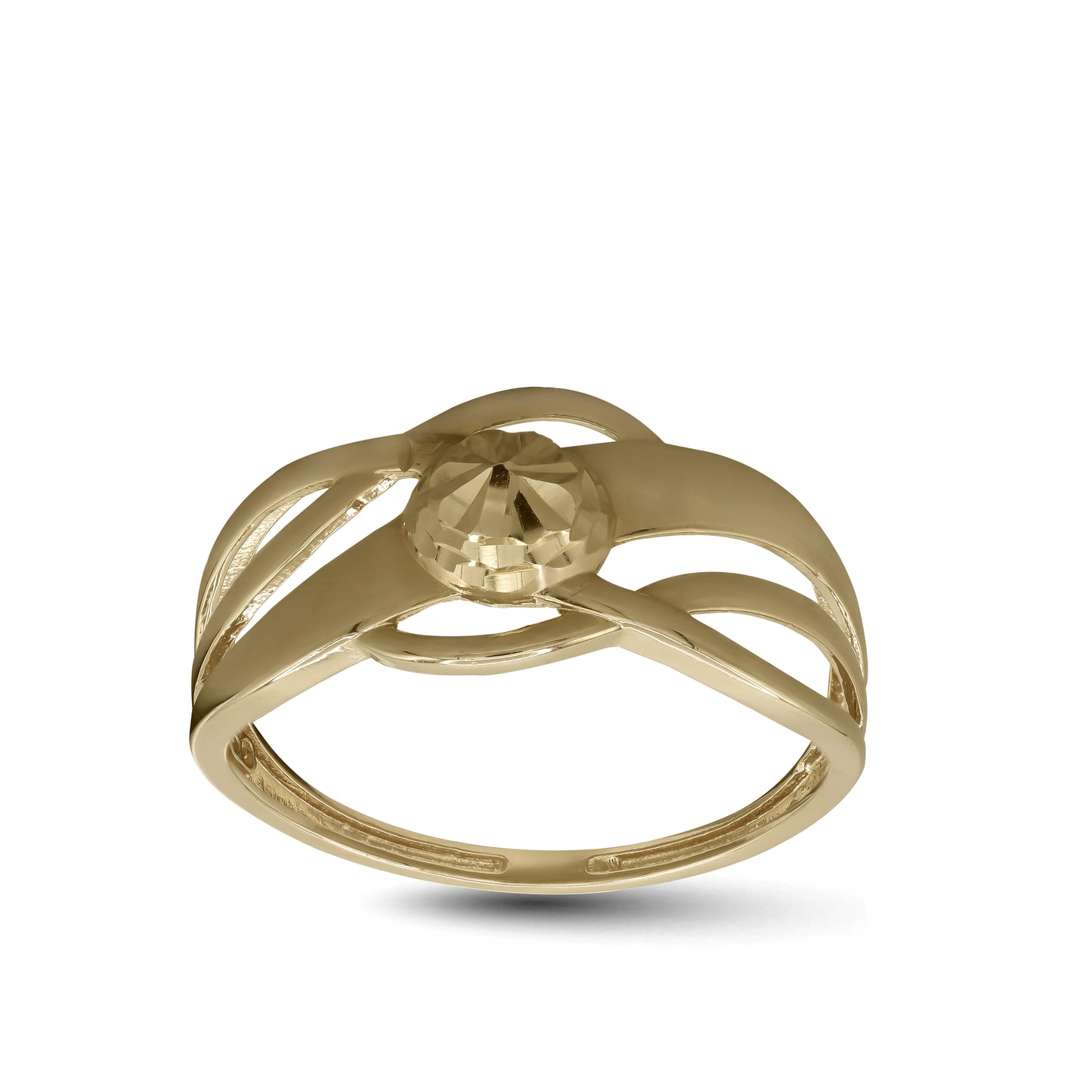 18k Yellow Gold Round Center Statement Ring | Jamal Al Muhra