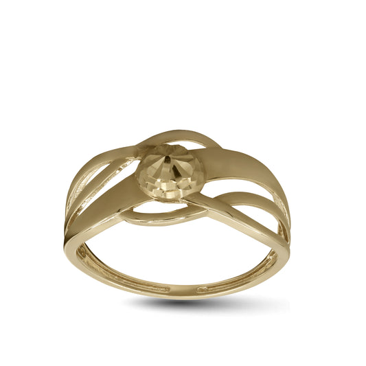 18k Yellow Gold Round Center Statement Ring | Jamal Al Muhra