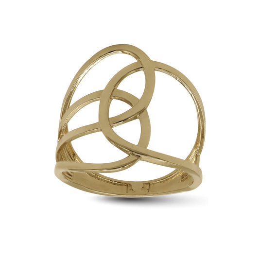 18k Yellow Gold Open Loop Statement Ring | Jamal Al Muhra
