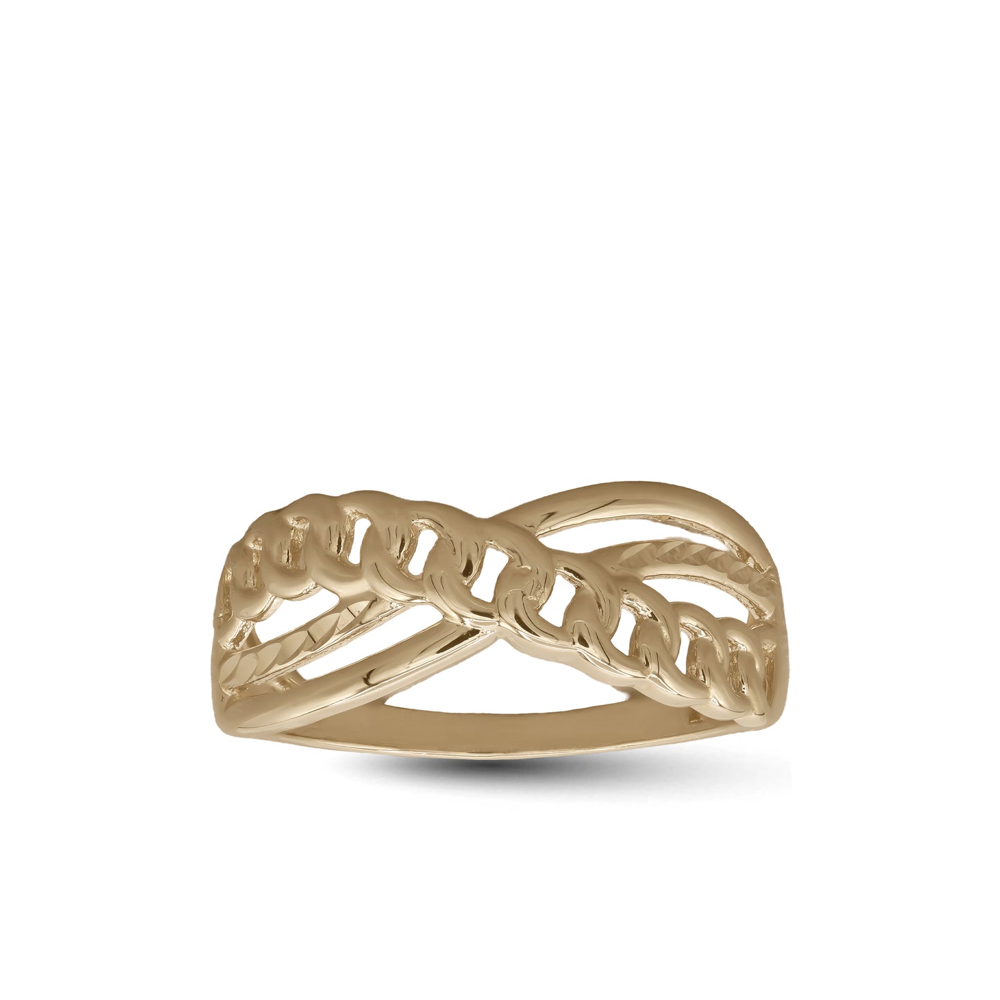 18k Yellow Gold Chain Pattern Ring | Jamal Al Muhra