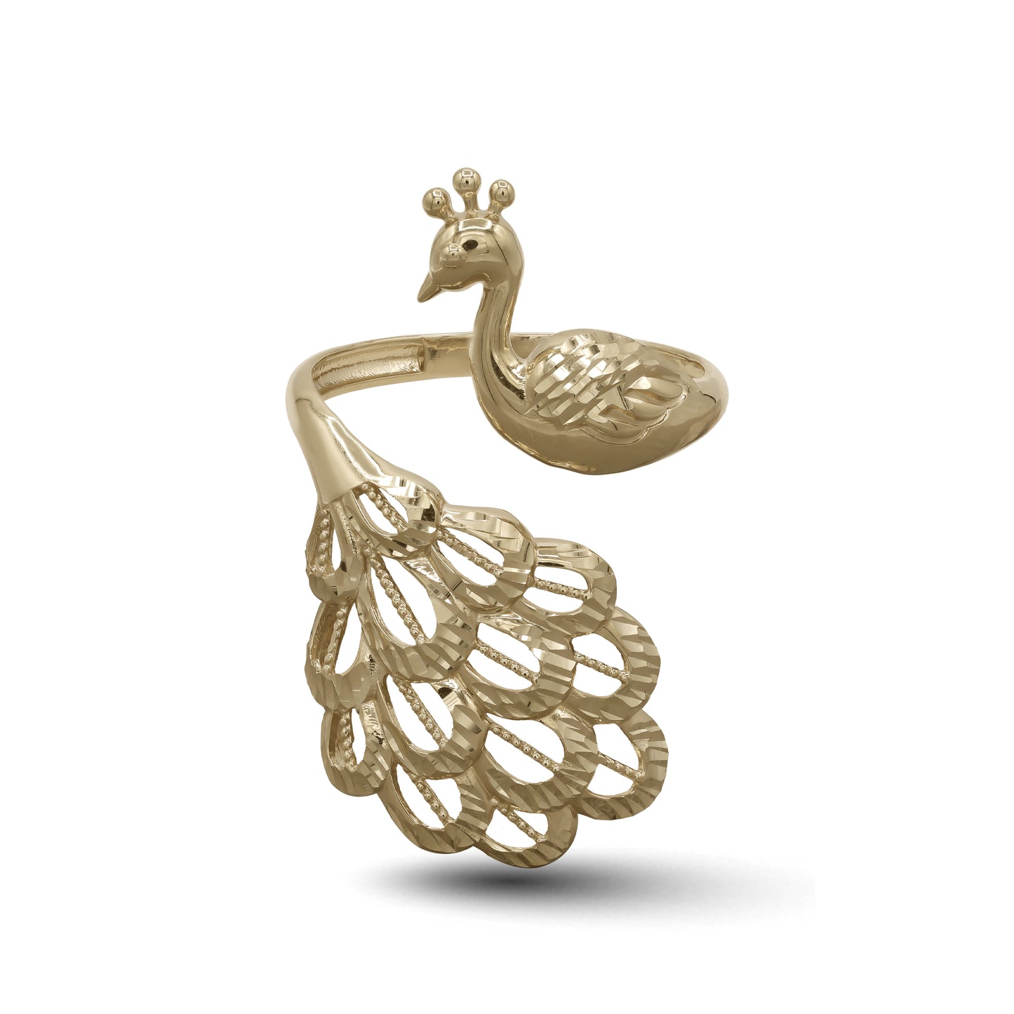 18k Yellow Gold Peacock Design Ring | Jamal Al Muhra
