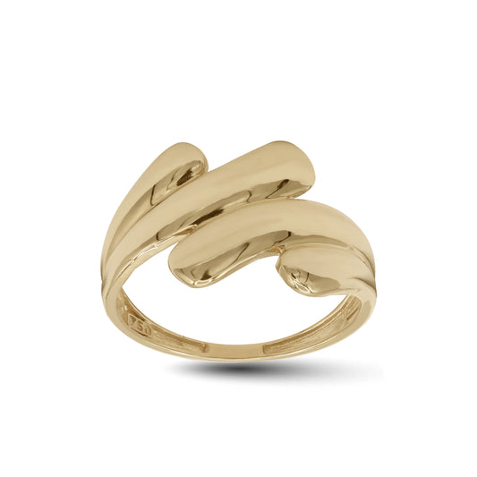 18k Yellow Gold Abstract Wave Ring | Jamal Al Muhra