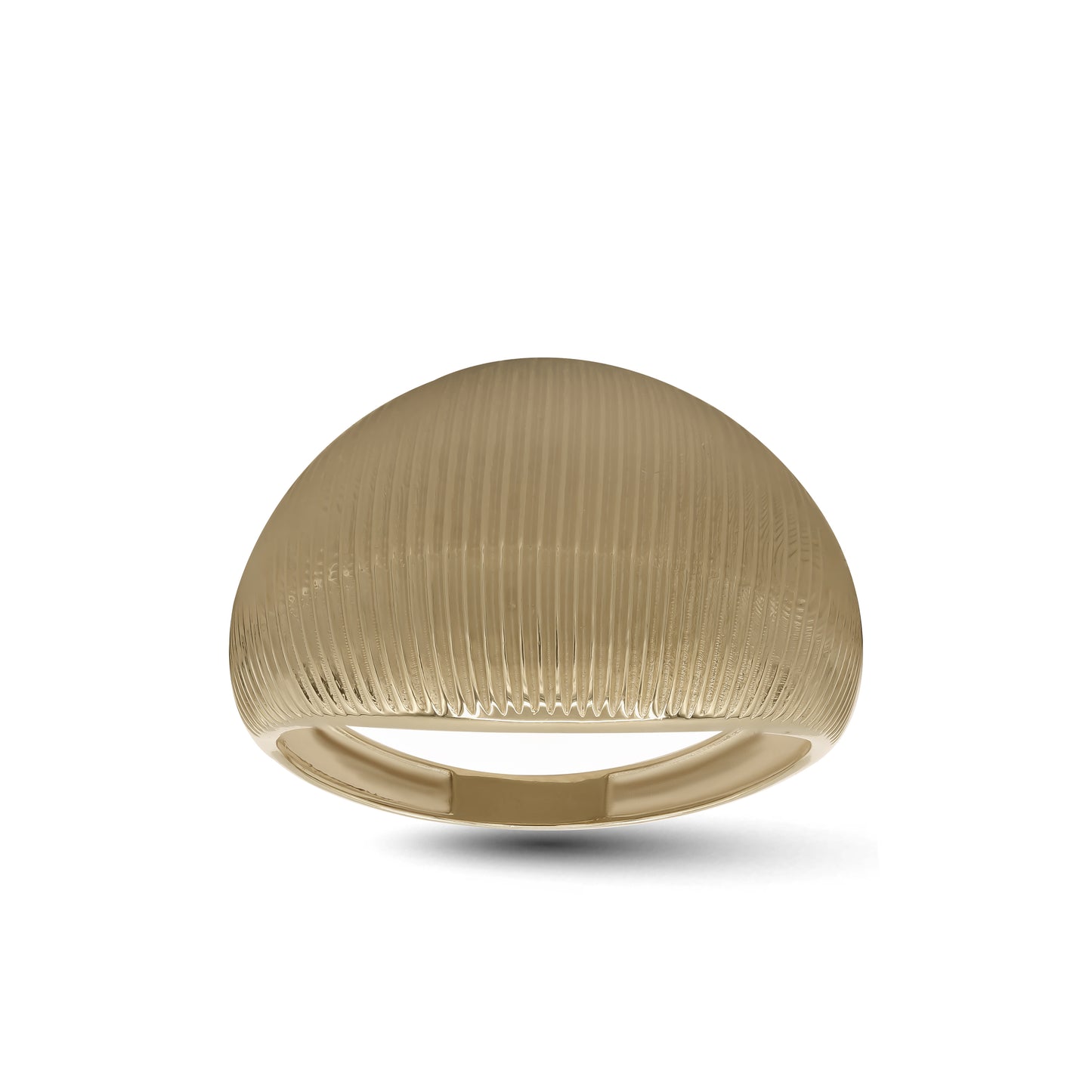 18k Yellow Gold Dome Textured Ring | Jamal Al Muhra