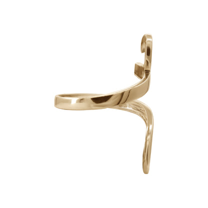 Letter Ain Ring | 18k Yellow Gold
