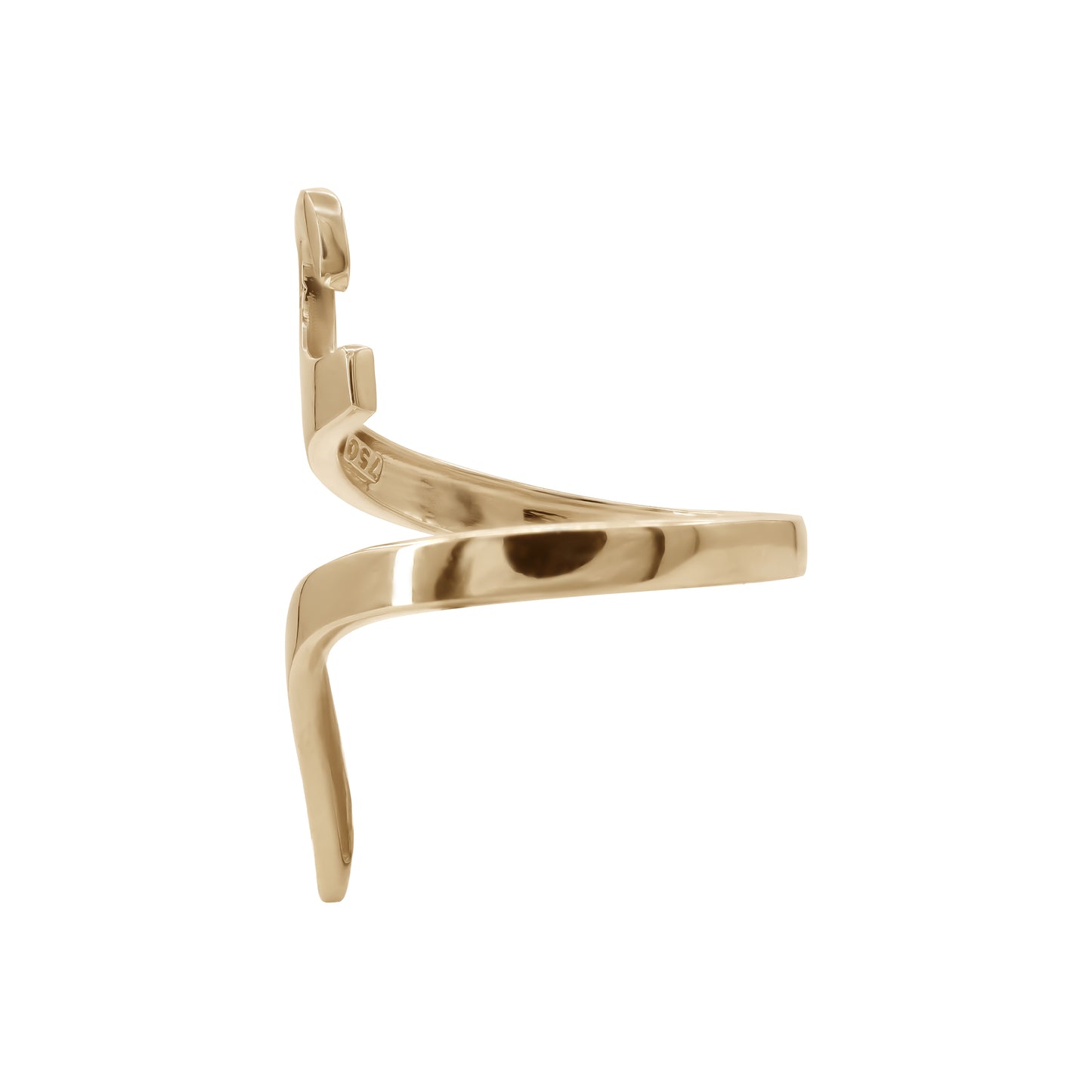 Letter Ain Ring | 18k Yellow Gold