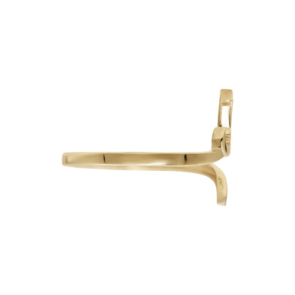 Letter Kaaf Ring | 18k Yellow Gold
