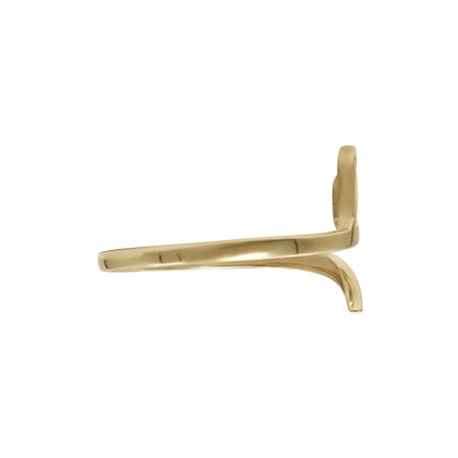 Letter Dhaa Ring | 18k Yellow Gold