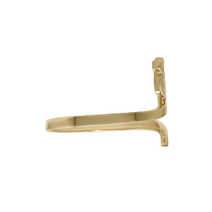 Letter Qaaf Ring | 18k Yellow Gold