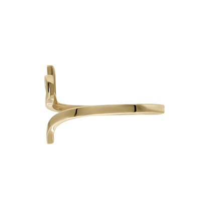 Letter Tah Ring | 18k Yellow Gold
