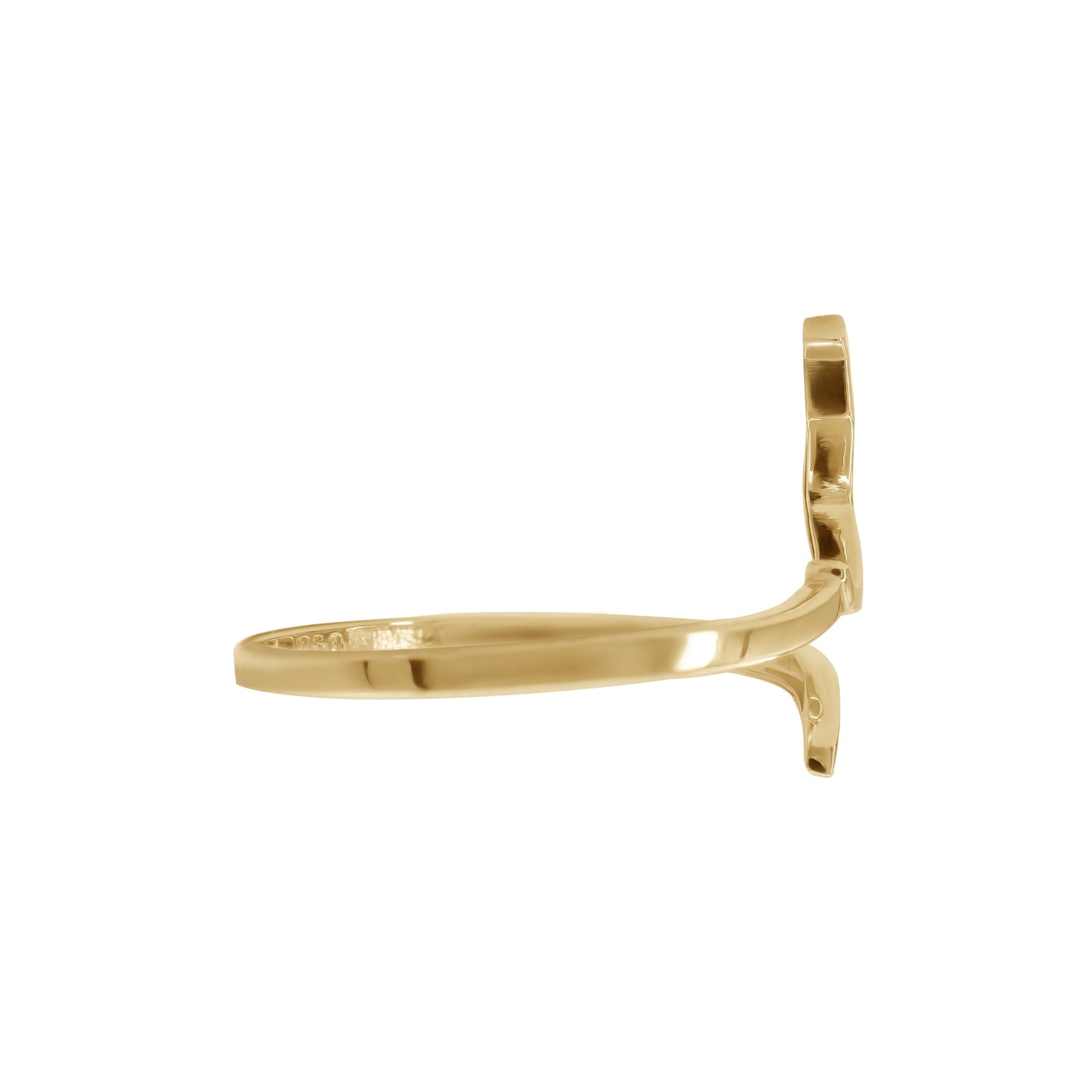 Letter Dhal Ring | 18k Yellow Gold