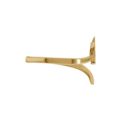 Letter Baa Ring | 18k Yellow Gold