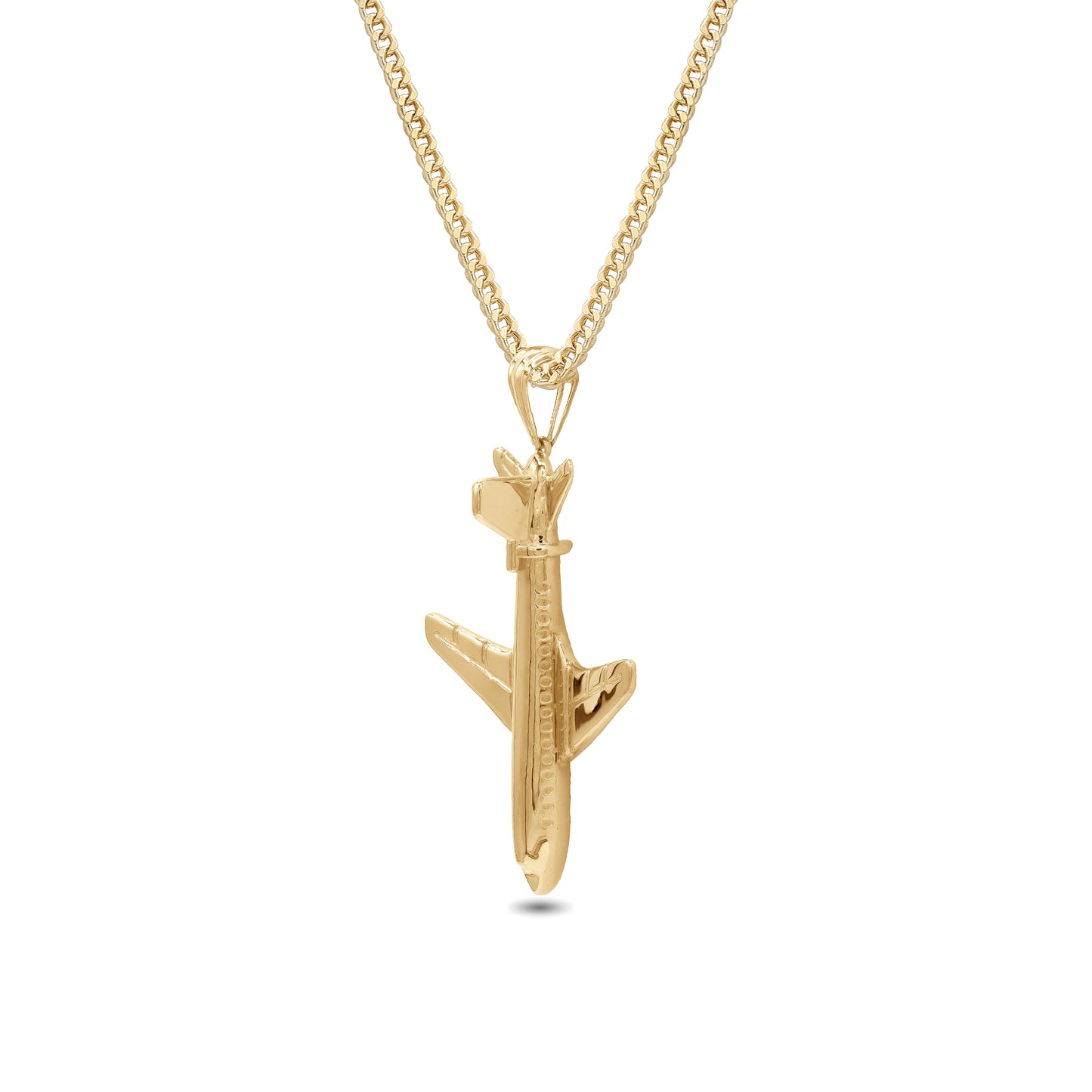 ✈️ 18k Gold Airplane Pendant Necklace | Travel-Inspired Design | Jamal Al Muhra**
