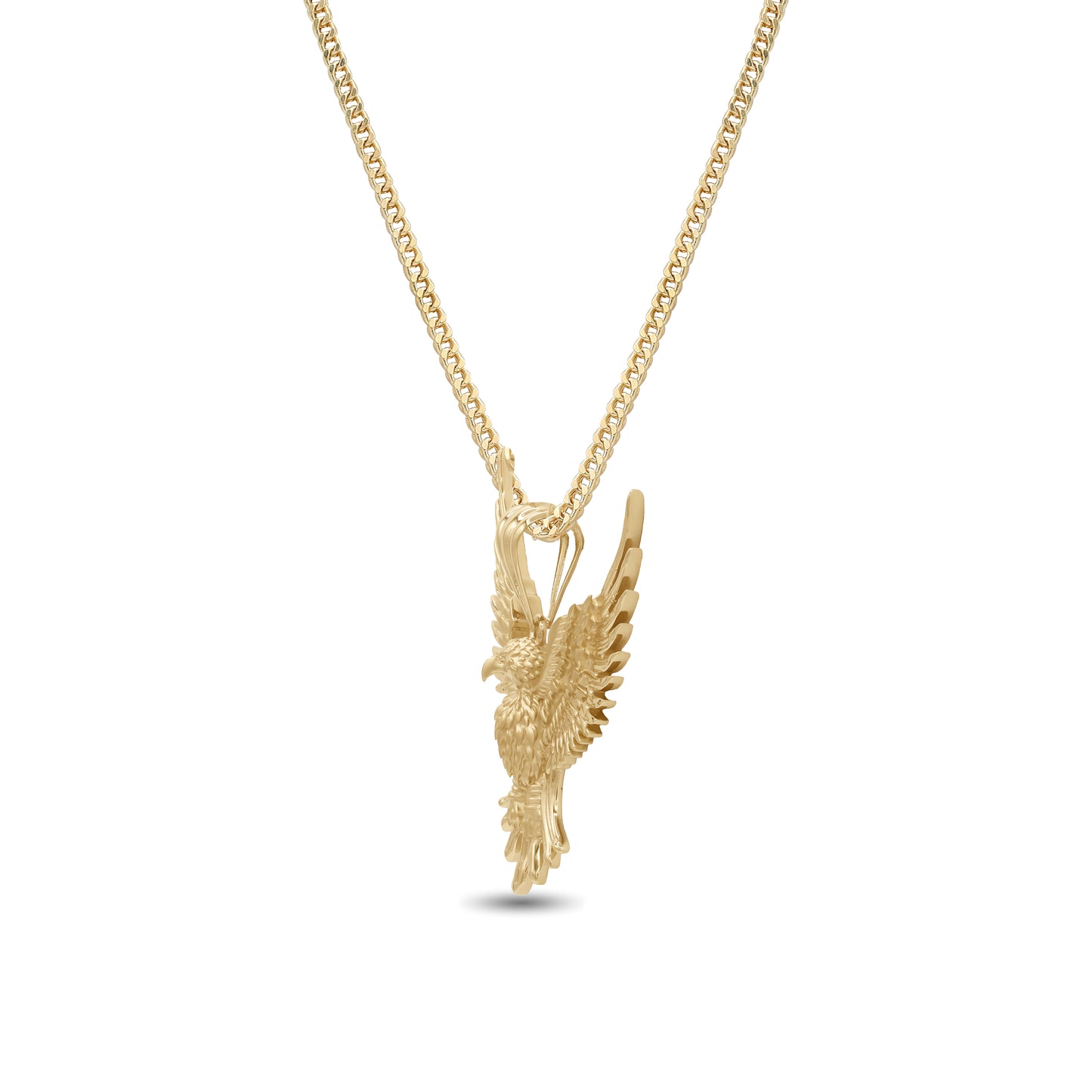 🦅 18k Gold Flying Eagle Pendant Necklace | Power & Freedom | Jamal Al Muhra