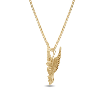 🦅 18k Gold Flying Eagle Pendant Necklace | Power & Freedom | Jamal Al Muhra