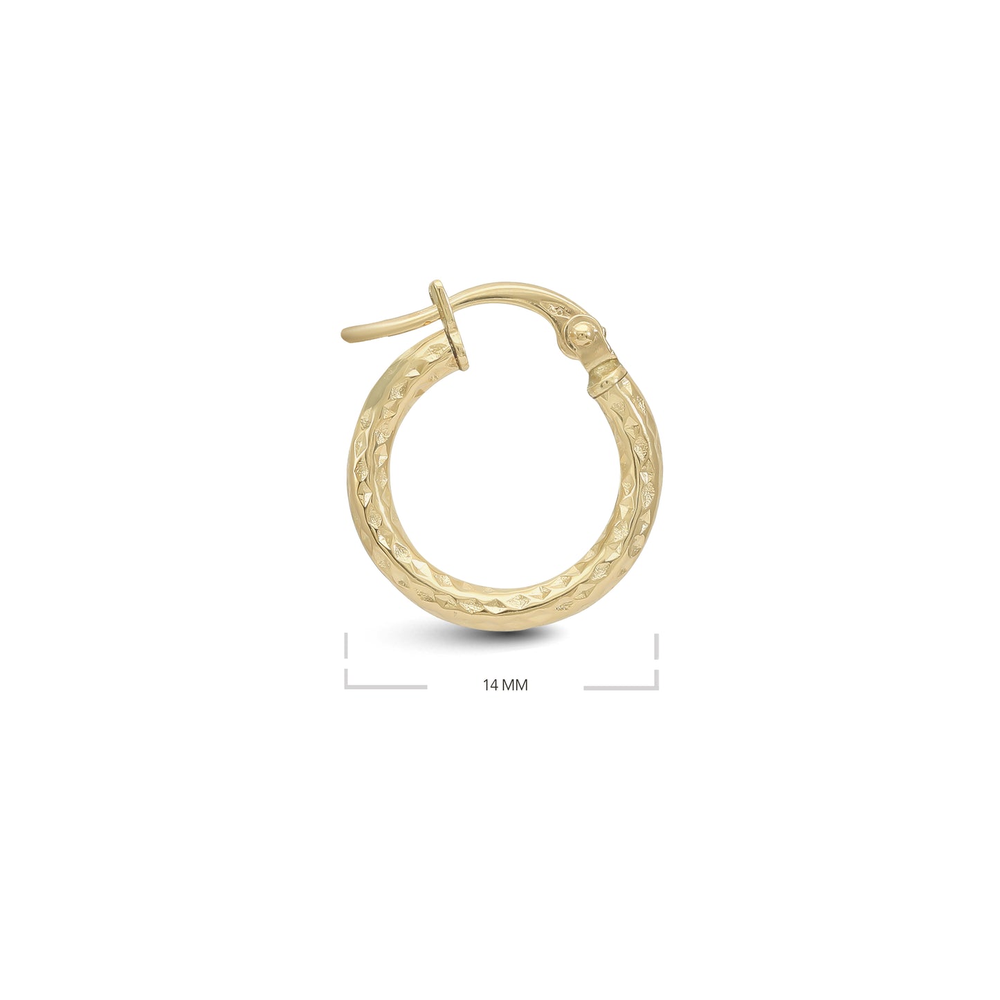 Slightly Twisted Diamond Cut Tube Earrings - 18k Yellow Gold from Jamal Al Muhra