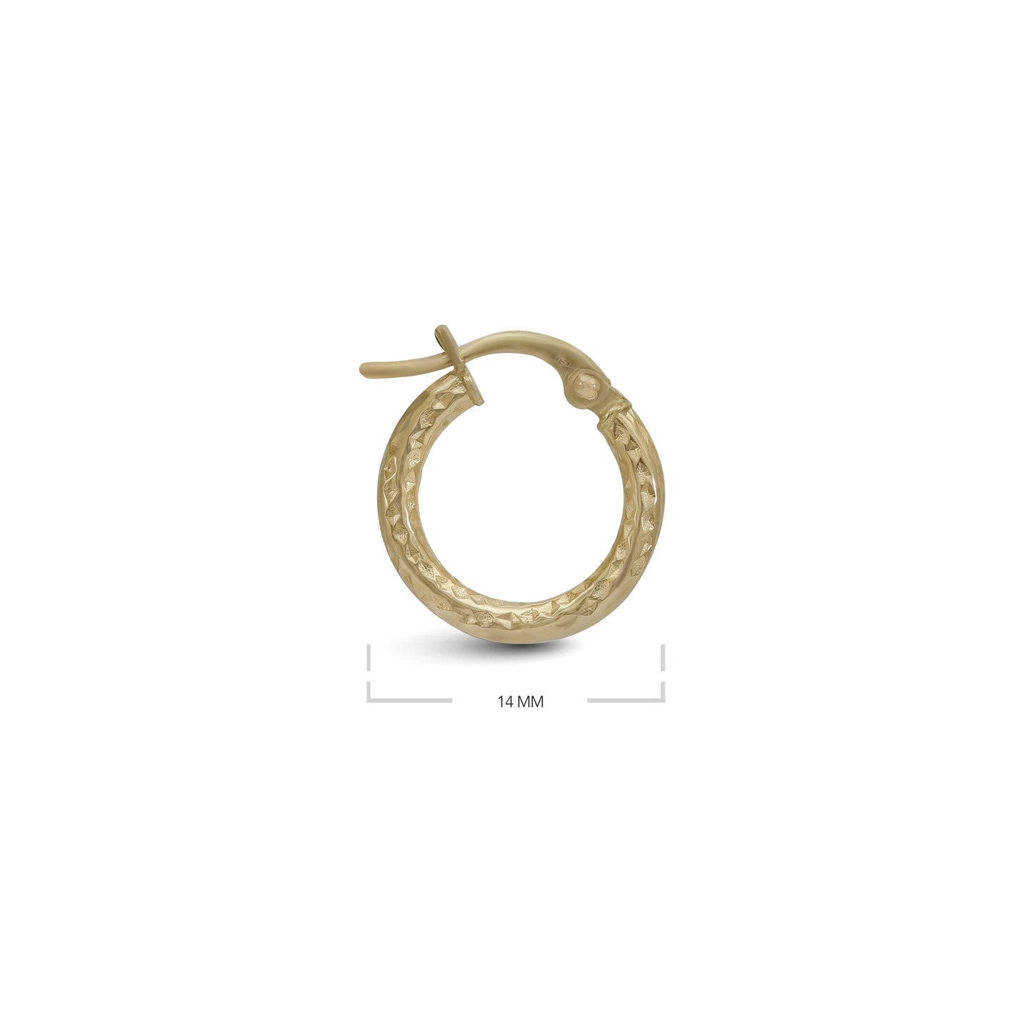 Slightly Twisted Thin Designed Cut Tube Earrings - 18k Yellow Gold from Jamal Al Muhra