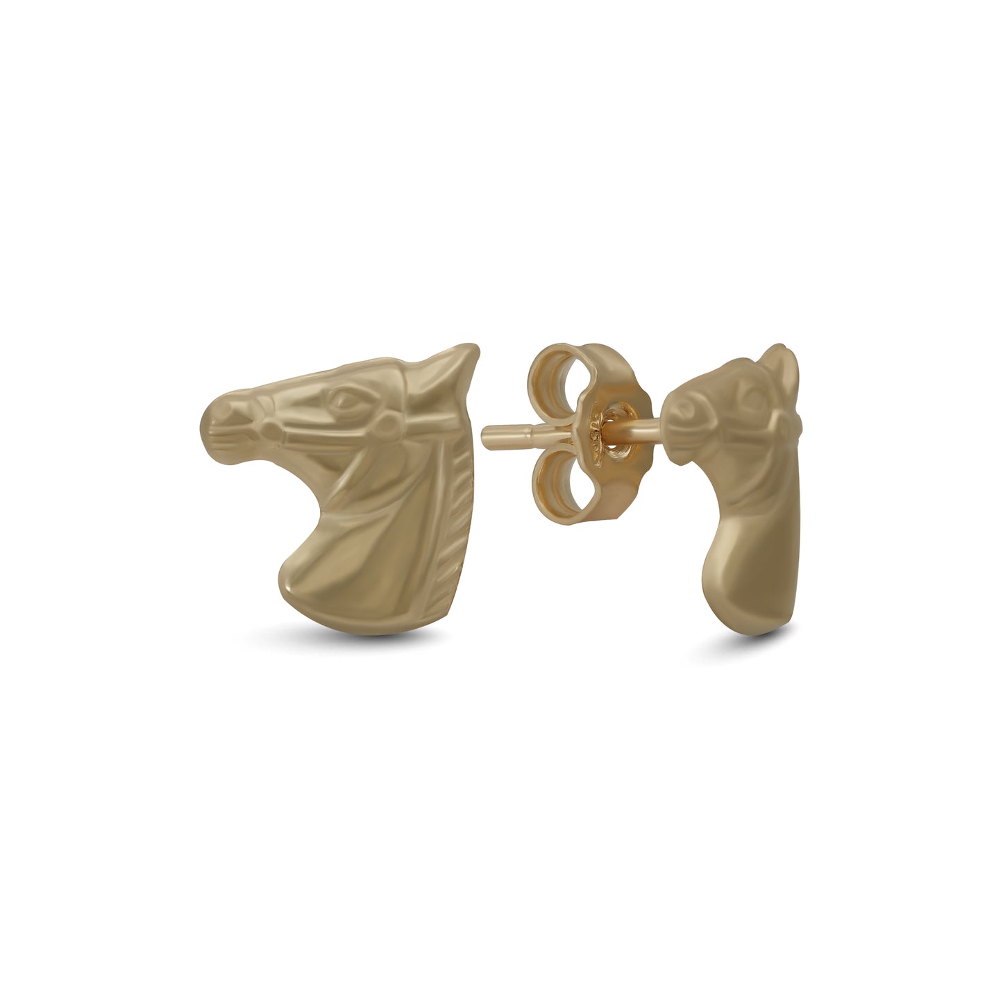 Horse Stud Earrings - 18k Yellow Gold from Jamal Al Muhra