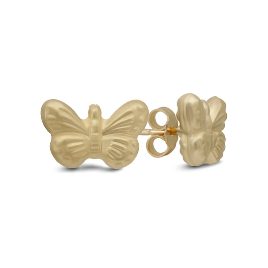 Butterfly Stud Earrings - 18k Yellow Gold from Jamal Al Muhra