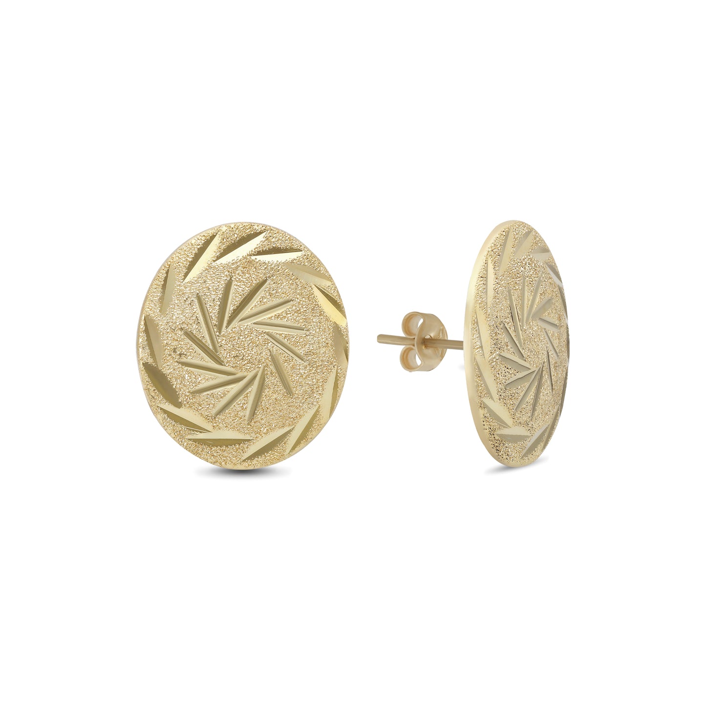 Vintage Stud Earrings - 18k Yellow Gold from Jamal Al Muhra