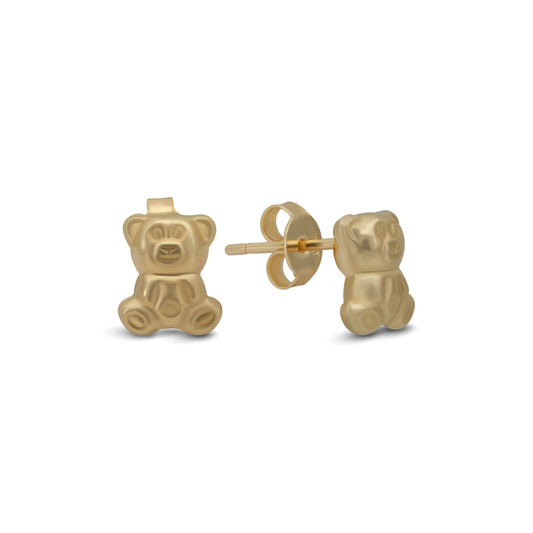 Bear Stud Earrings - 18k Yellow Gold from Jamal Al Muhra