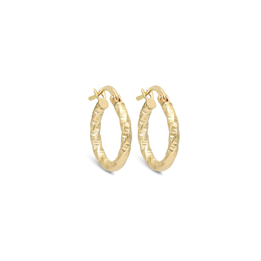 Twisted Designed Tube Earrings - 18k Yellow Gold from Jamal Al Muhra