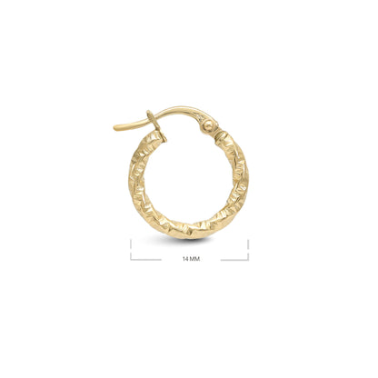 Twisted Designed Tube Earrings - 18k Yellow Gold from Jamal Al Muhra