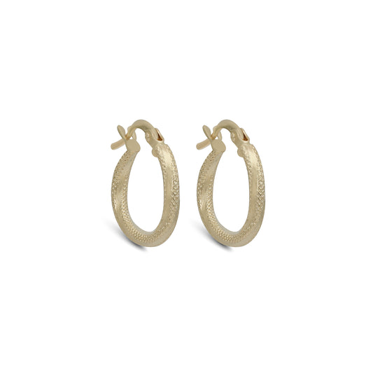 Twisted Diamond Cut Tube Earrings - 18k Yellow Gold from Jamal Al Muhra