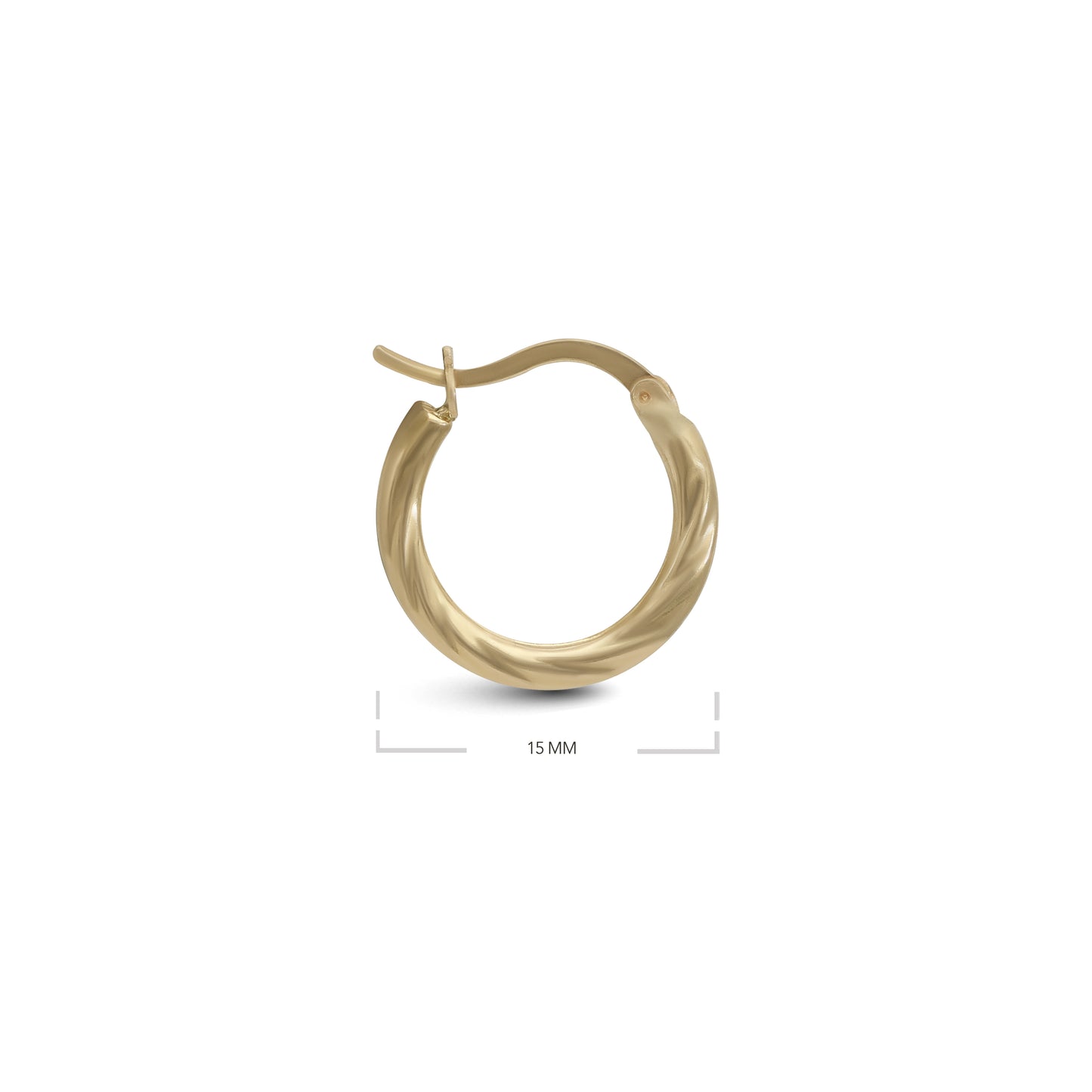 Twisted Plain Tube Earrings - 18k Yellow Gold from Jamal Al Muhra