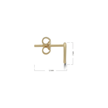 V- Logo Stud Earrings - 18k Yellow Gold from Jamal Al Muhra